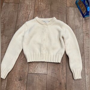 Cream Button-Up Women's cardigan